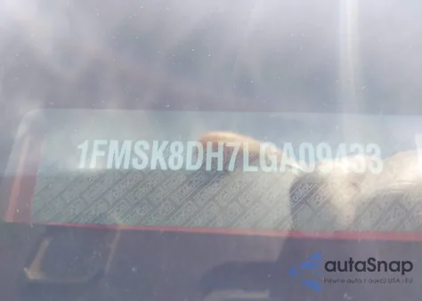 2020 Ford Explorer Xlt z USA, uszkodzony, nr VIN 1FMSK8DH7LGA09433